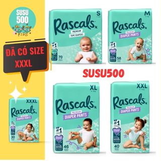  Tã bỉm dán quần Rascal + Friends size M58 L52 XL46 XL46 XXL40  Hàng chính hãng - susu500  