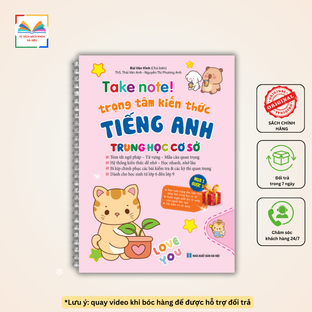 Sách - Take note Trọng tâm kiến thức Tiếng Anh Trung học cơ sở (lớp 6 - 9)