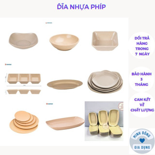  Đĩa nhựa phíp vuông hoa tròn  đựng hướng dương nem chua rán và cho các nhà hàng 