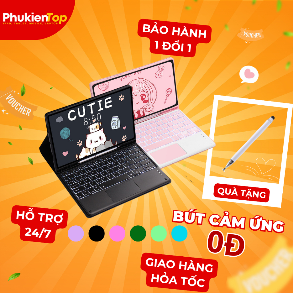 Bao da bàn phím Touchpad SamSung Galaxy Tab S10/S10+/S10FE+, S9, Tab S9 +, Tab S9 Ultra, Tab A9, Tab