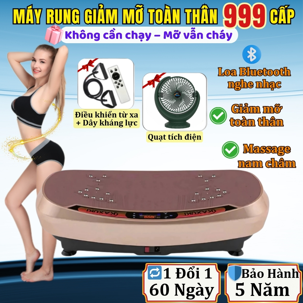 Máy Rung Lắc Toàn Thân K8 Pro 999 Cấp – Giảm Mỡ Bụng, Giảm Cân, Tập Thể Dục Tại Nhà