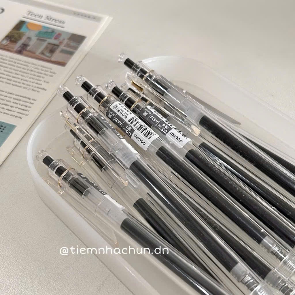 [COMBO 5 BÚT] Bút Deli A623 A575 A122 SA130 S101 mực gel đen - Tiệm nhà Chun - tiemnhachun.dn