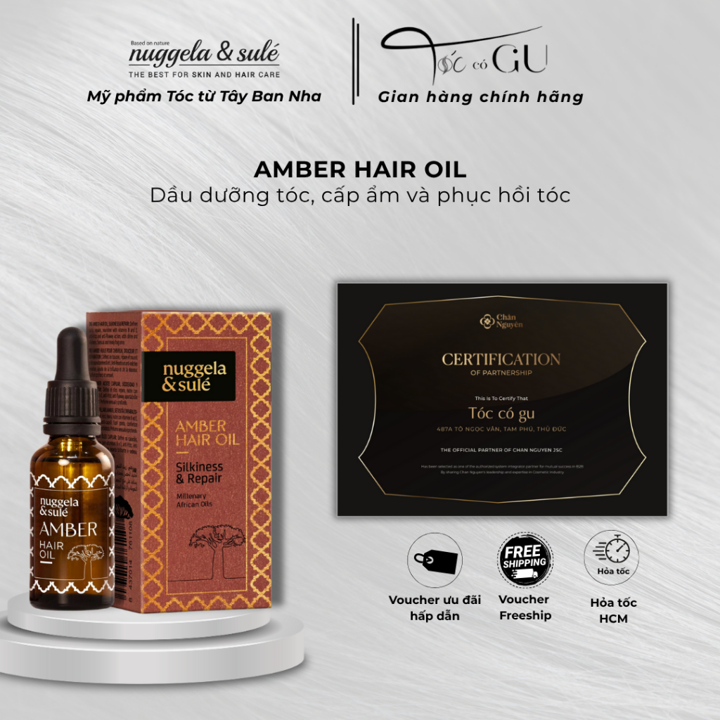 Dầu dưỡng tóc Amber Hair Oil 30ml Nuggela & Sulé - Shop Tóc có Gu