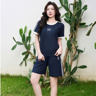 Set Bộ Đùi Nữ GUNO Vải Cotton Thơm Cao Cấp Thoáng Mát Viền Cổ Phối Nơ Thời Trang SP5 25BG99