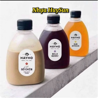 ( Set 30-50-100) Chai Nhựa Dẹp Thon 300ml Đựng Trà Sữa fi30 kèm nắp