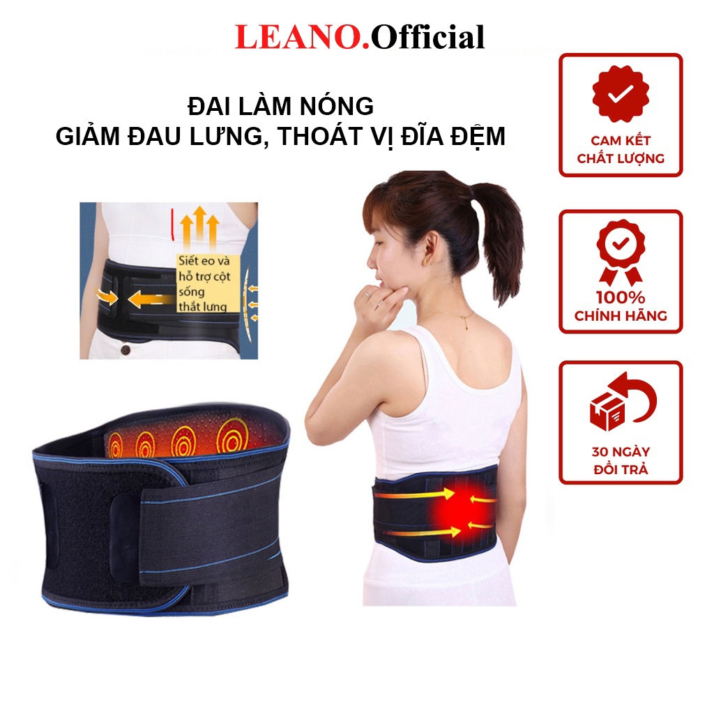 Đai lưng cột sống tự làm nóng giảm đau lưng hỗ trợ thoát vị đĩa đệm, thoái hóa cột sống chính hãng
