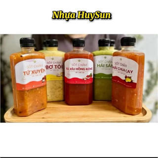 ( Sỉ 30-50-100) Chai Nhựa Vuông Dẹp 500ml Cực Dày Hàng Loại 1,Không Móp Méo. Chai Nắp Nhôm. Vuông Dẹt Đựng Trà Sữa