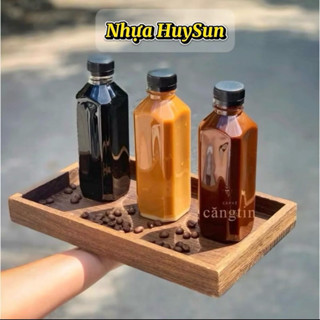 Combo 100 Chai Nhựa Vuông 250ml Dày Dặn Đã Kèm Nắp