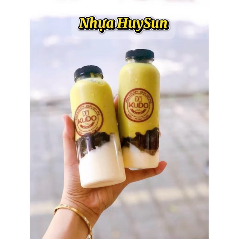 [ Sỉ 30-50-100] Chai Nhựa Tròn Miệng Rộng 330ml. Có Test Kiểm Định Chất Lượng