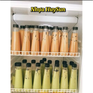 ( Sỉ 30-50-100) Chai Nhựa Tam Giác Đựng Trà Sữa - Chai Hình Tháp Đã Kèm Nắp