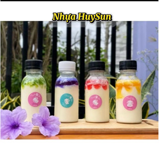 (Sỉ 30-50-100) Chai nhựa tròn 100ml kèm nắp đen (trắng)