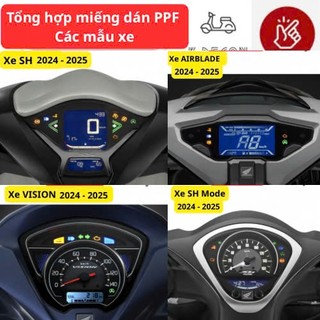 tổng hợp miếng dán PPF bảo vệ mặt đồng hồ các loại xe , sh , shmode , vision , winner , vario , exciter