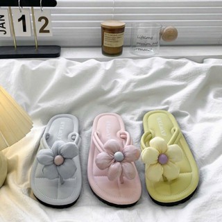 Dép Xỏ Ngón Nữ Đế Bệt Phối Hoa Đi Chơi Đi Biển Siêu Xinh