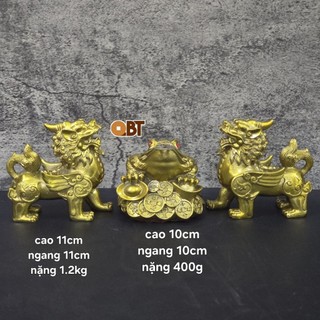 Bộ combo Cóc Thiềm Thừ và Tỳ Hưu bằng đồng