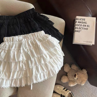 Chân váy ngắn phối ren nhiều tầng cạp chun QC 6181 Lumii