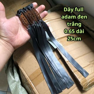 [Full tay] Dây thun cao su ADAM đen - trắng 0.65 - 25cm