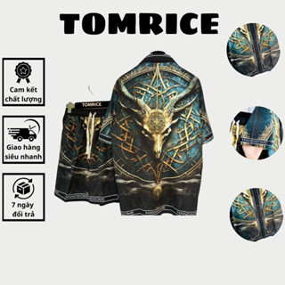 Đồ bộ Pijama lụa mềm mịn,thoáng mát với thiết kế tinh tế,bộ đồ nam in họa tiết 3D đường may tỉ mỉ VIP06-TOMRICE