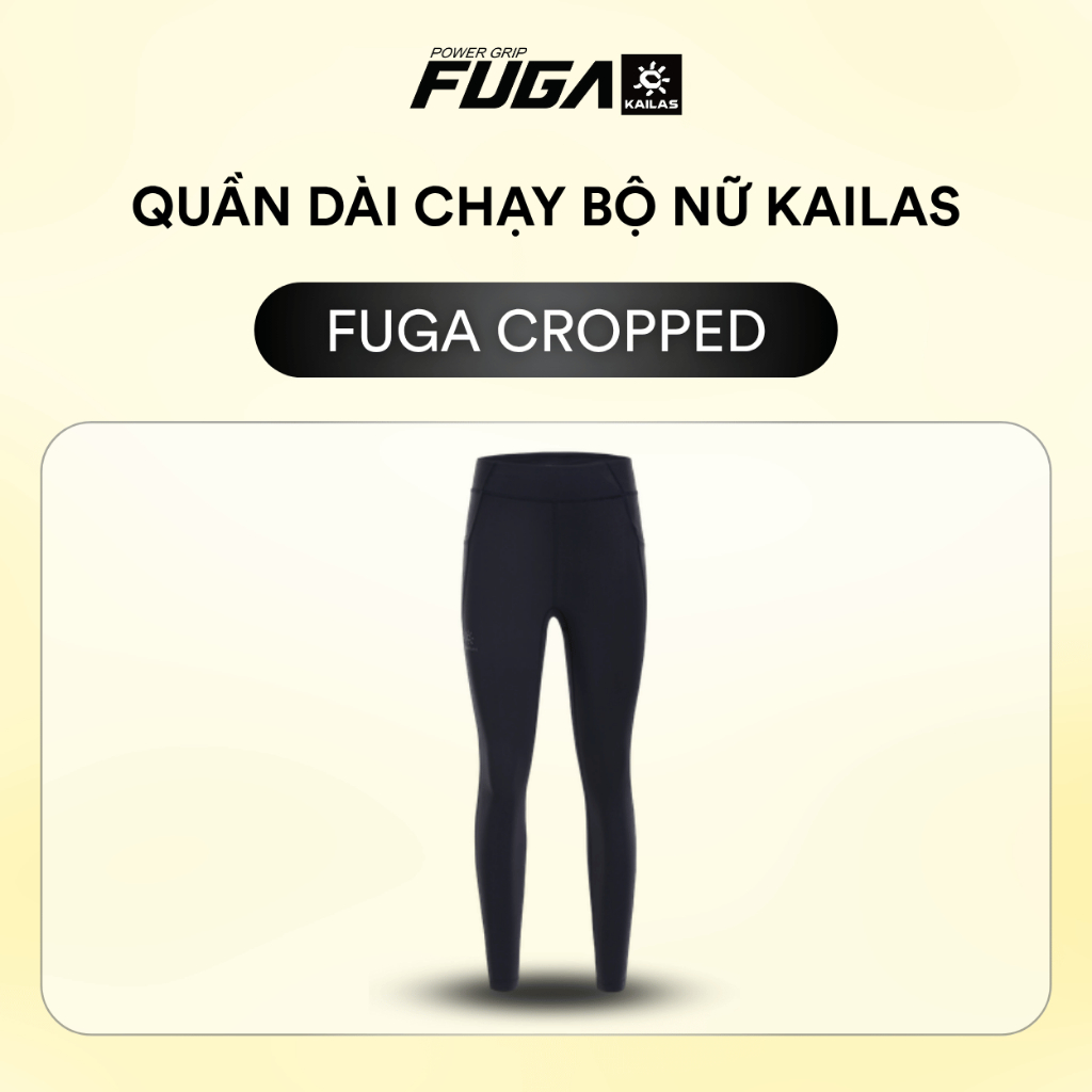 Quần Dài Chạy Bộ Nữ Kailas Fuga Cropped Vải Co Giãn Mềm Mại Thiết Kế Ôm Sát Có Túi Tiện Lợi