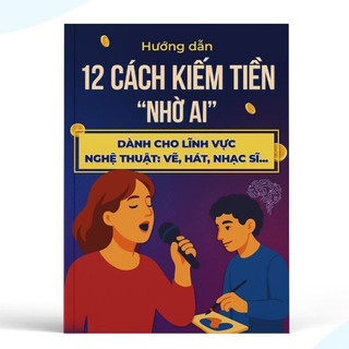 Sách - Hướng dẫn 12 cách kiếm tiền nhờ AI dành cho lĩnh vực nghệ thuật: vẽ, hát, nghệ sĩ ...