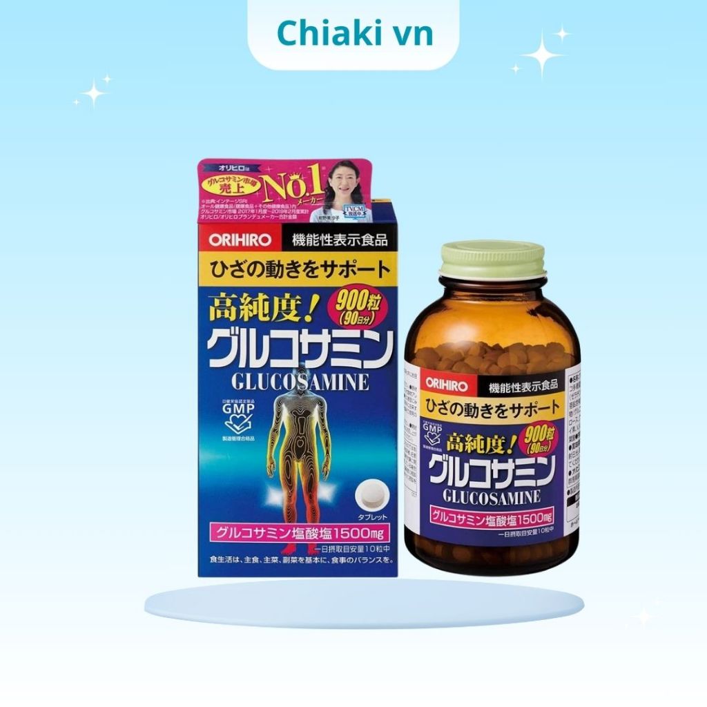 Viên uống Glucosamine Orihiro 950 viên, viên bổ xương khớp Glucosamin nội địa Nhật Bản 950 viên