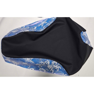 Vỏ yên - da yên xe máy  may thành  sóng biển xanh cho các dòng xe fom zin - gọt 2 tầng