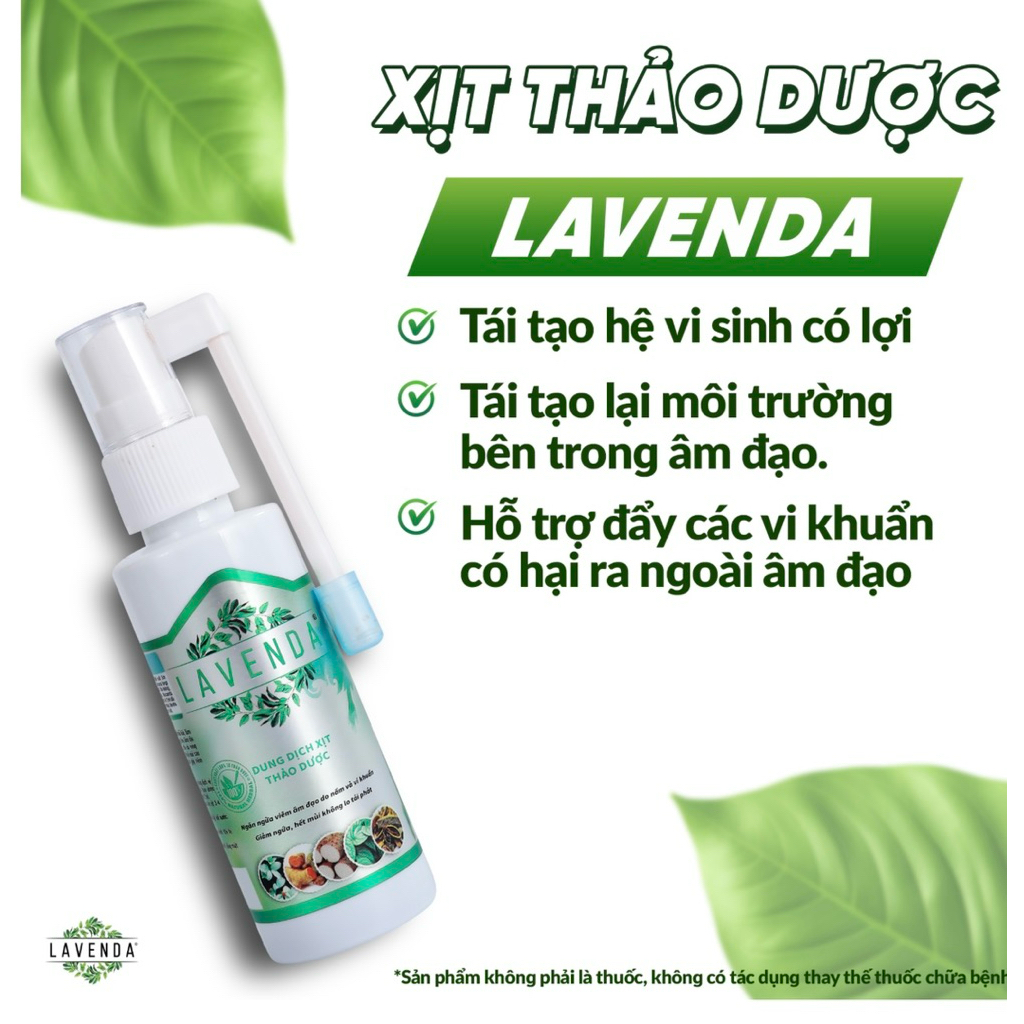 Dung dịch xịt Lavenda hỗ trợ giảm khí hư, nấm ngứa , mùi hôi