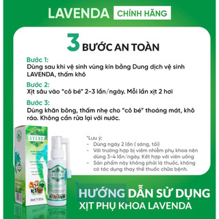 Dung dịch xịt Lavenda hỗ trợ giảm khí hư, nấm ngứa , mùi hôi