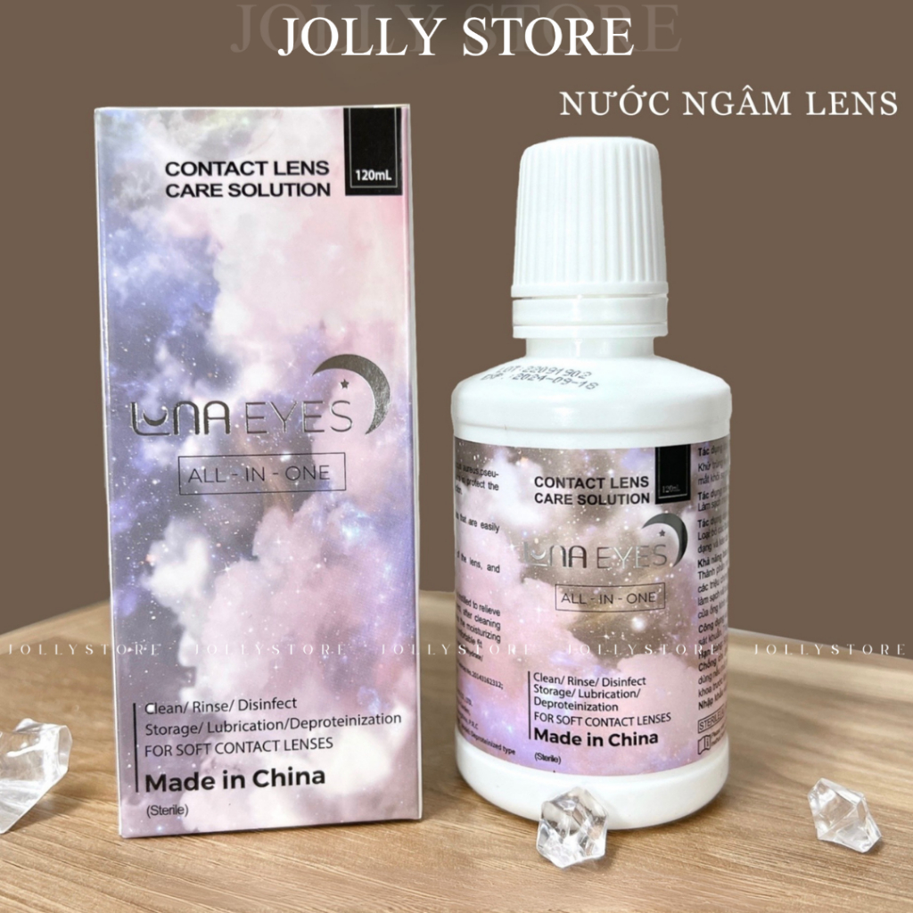  Nước ngâm Lens LUNA EYES Chính Hãng 120ml chuyên dụng JOLLY 
