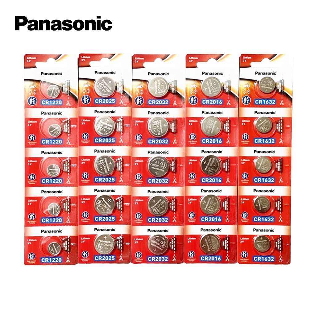 Pin Khuy Cúc Áo Panasonic CR2032, CR2025, CR2016, CR1632, CR1620, CR1616, CR1220, CR2450 3V Lithium