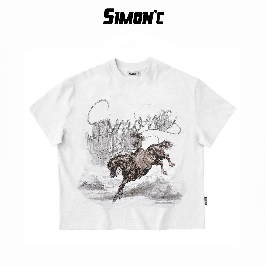 Áo Thun Form Big Boxy '' SIMON'C HORSE '' Cotton 100% Local Brand Unisex Cổ Tròn | BigBuy360 - bigbuy360.vn
