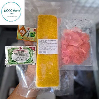 (1 thanh+ gừng+mù tạt+ tương) cá trích ép trứng nhật bản chuẩn nissi date mới cập nhật theo tuần