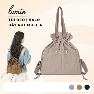 Balo Túi Xách Dây Rút Muffin Vải Dù Nhiều Ngăn Tiện Dụng Size Lớn Nhỏ Đi Học Đi Làm Du Lịch Thể Thao