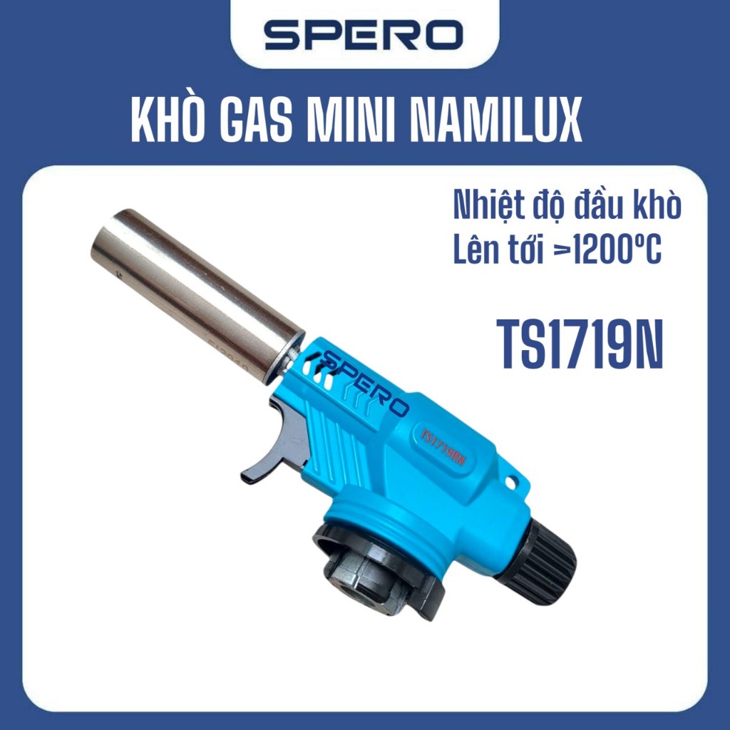 Đèn khò GAS NAMILUX TS1719RN nhiệt độ đầu khò lên tới 1200 độ C chính hãng 100% bảo hành 6 tháng.