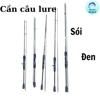 Cần câu cá lure sói đen giá rẻ,cần đứng và cần ngang dài 1m65, 1m8, 2m1 chất liệu cacbon