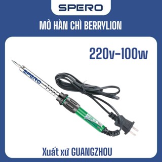  Mỏ Hàn Chì BERRYLION 100W - 220VMàu Cán Nhựa Chịu Nhiệt Màu Xanh Lá Mỏ Hàn Điện Cán Nhựa. 