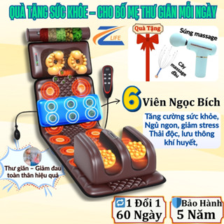 Đệm Massage Hồng Ngoại Ngọc Bích Cao Cấp - Giảm Đau Mỏi Vai Gáy, Thư Giãn Toàn Thân