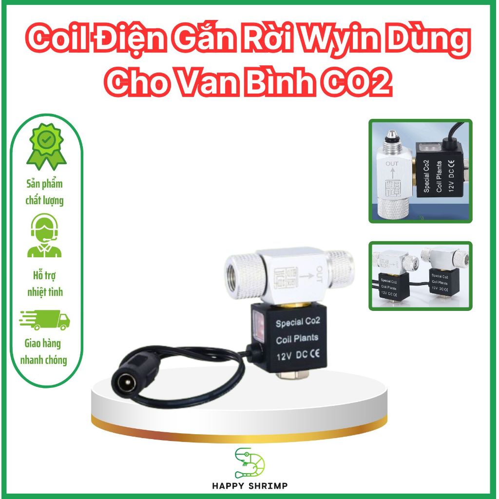 Coil Điện Gắn Rời Wyin Dùng Cho Van Bình CO2 | Van Điện Chính hãng Wyin Tắt Mở Bình CO2 Thủy Sinh