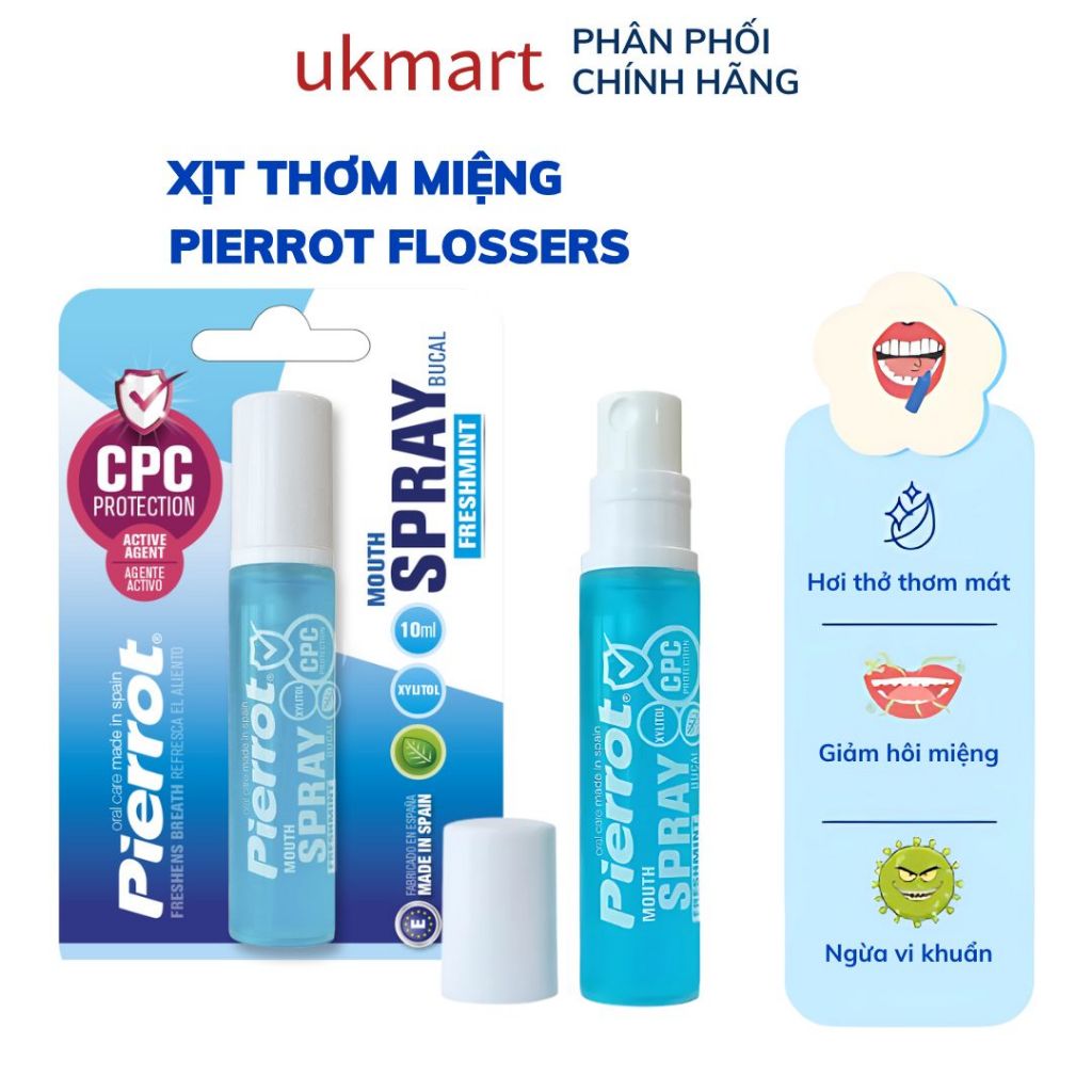 Xịt Thơm Miệng Diệt Khuẩn Pierrot 10ml
