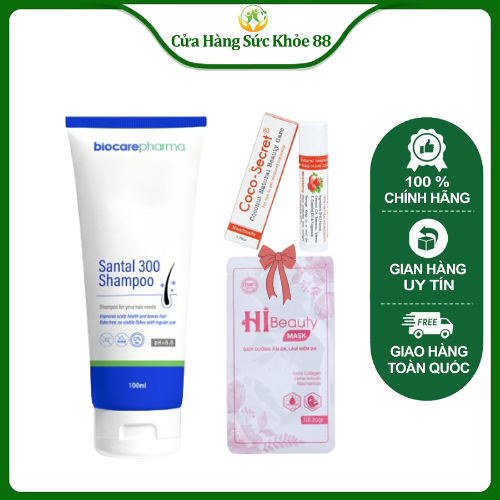 DẦU GỘI DƯỢC LIỆU BIO CARE PHARMA - Giảm Gàu, Nấm Ngứa Da Đầu Santal 300 Shampoo