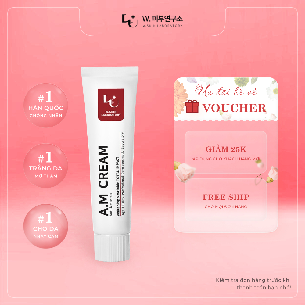 Kem Dưỡng Da Làm Mờ Thâm Nám A.M CREAM W.skin Laboratory - Dưỡng Da & Cấp Ẩm - Chính Hãng Hàn Quốc (