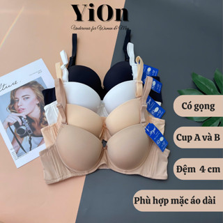 Áo Ngực Boya Trơn Đệm Dày 4 Cm Cup A,B Bản Lưng 3 Móc Phù Hợp Mặc Áo Dài BY030 YiOn Underwear