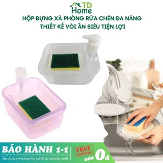 Khay đựng xà phòng rửa chén bát TDHome hộp chứa nước rửa chén dung dịch rửa tay có vòi tiện lợi HH425