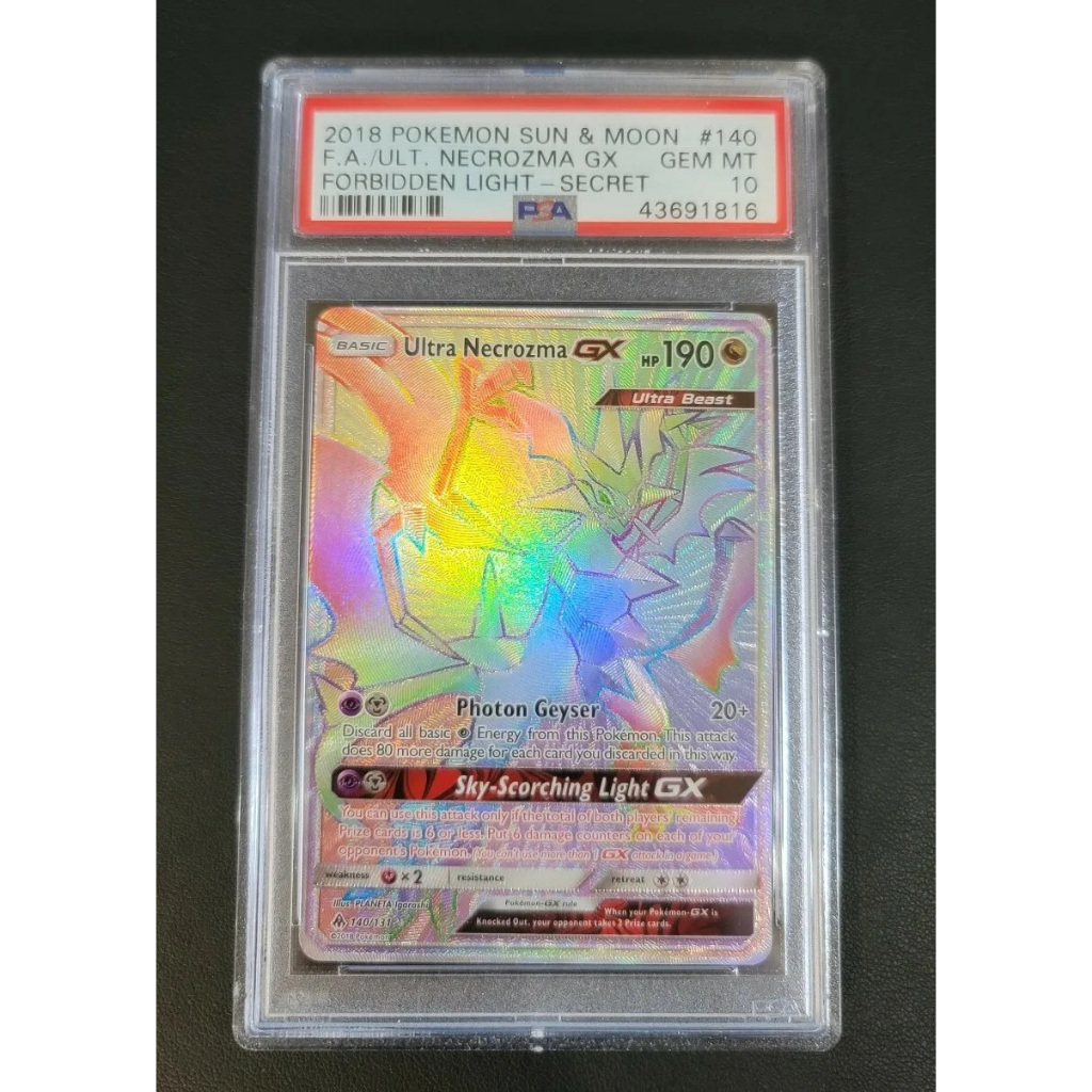 Tranh Chấm Điểm English ULTRA NECROZMA GX 140/131 PSA 10 Gem Mint d37 12