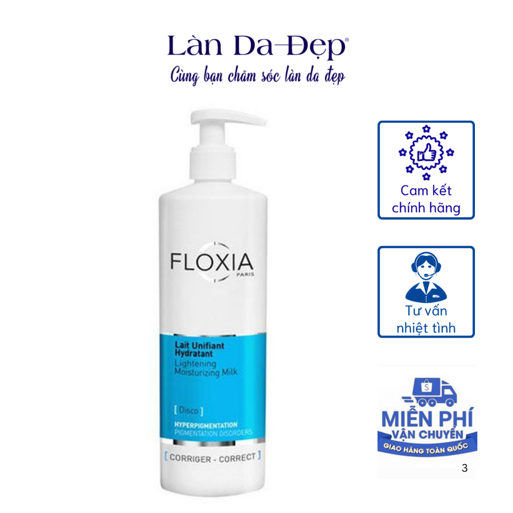 Sữa dưỡng thể, dưỡng ẩm sáng da Disco Lightening Moisturizing Milk Floxia