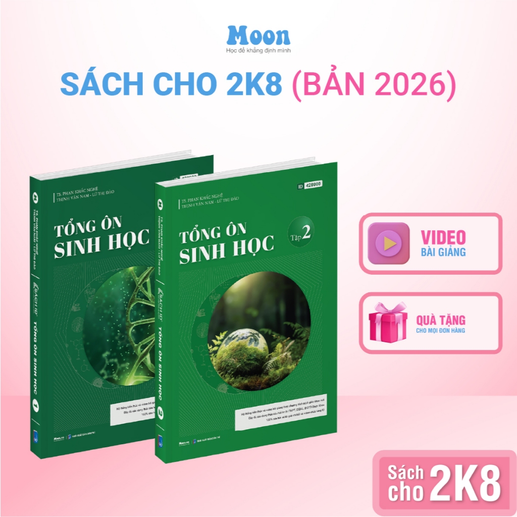 Sách Sinh học 12 chương trình SGK mới : Combo Tổng ôn sinh học thầy Phan Khắc Nghệ ôn thi thpt, đgnl