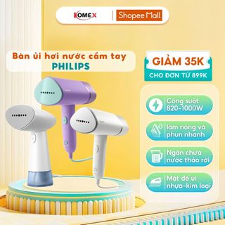 Bàn ủi hơi nước cầm tay PHILIPS STH1000/10 - STH3010/30 - STH3020/10, Làm nóng nhanh, Nhỏ gọn, Bảo hành 2 năm