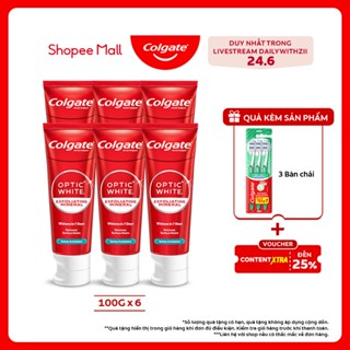 [dailywithzii x Colgate] Bộ 6 Kem Đánh Răng Colgate trắng răng Optic White tinh thể khoáng trắng
