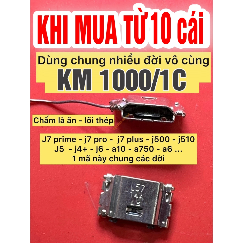 Set 10 chân sạc điện thoại ss j7 prime A
