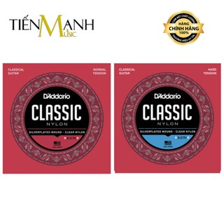   Chính Hãng  Dây Đàn Guitar Classic D'Addario EJ27H EJ27N - Ghita Silverplated Wound - Clear Nylon Strings DAddario 
