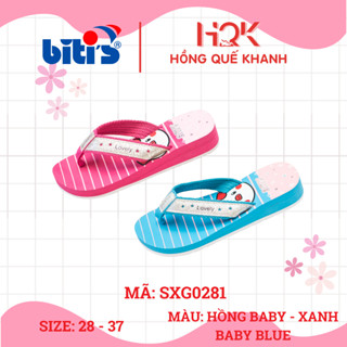   BITI'S  DÉP XỎ NGÓN DÉP KẸP XỐP BÉ GÁI HÌNH CHÚ HEO MÃ SXG0281 HỒNG BABY XANH BLUE - BITIS 